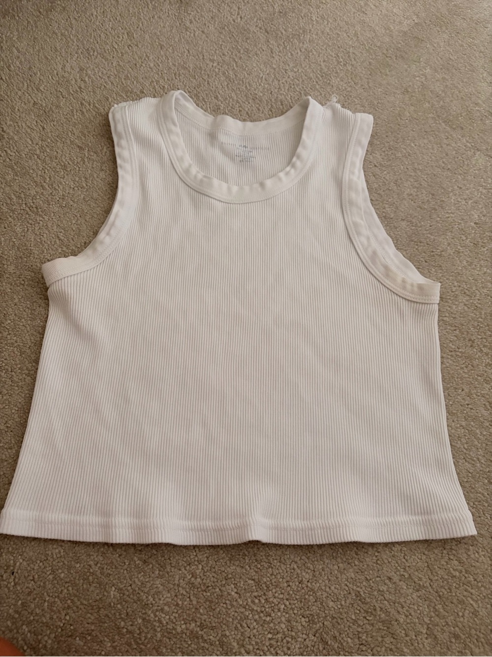 Brandy Melville White Ribbed Tank Top